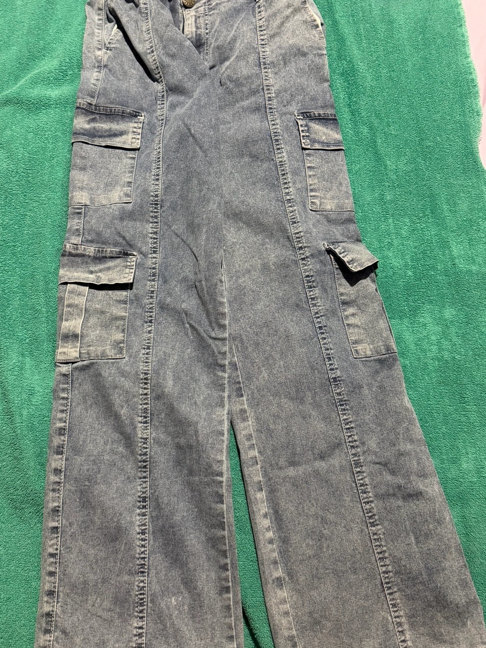 Washed Black Cargo Women’s Jeans